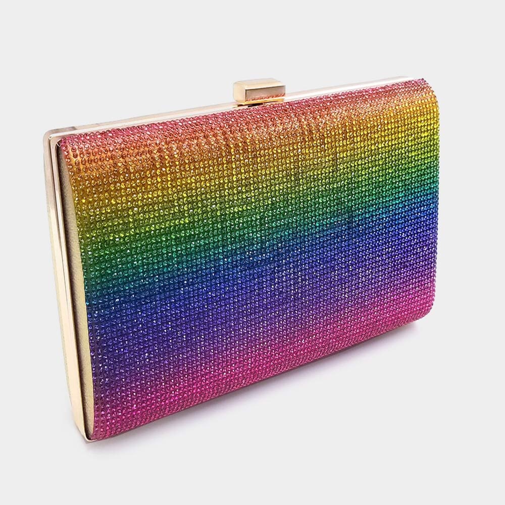 Bling Rectangle Evening Clutch Crossbody Bag
